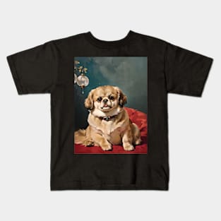 Pekingese Majesty: A Vibrant Celebration in Art Kids T-Shirt